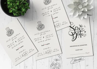 Invitation de mariage M O